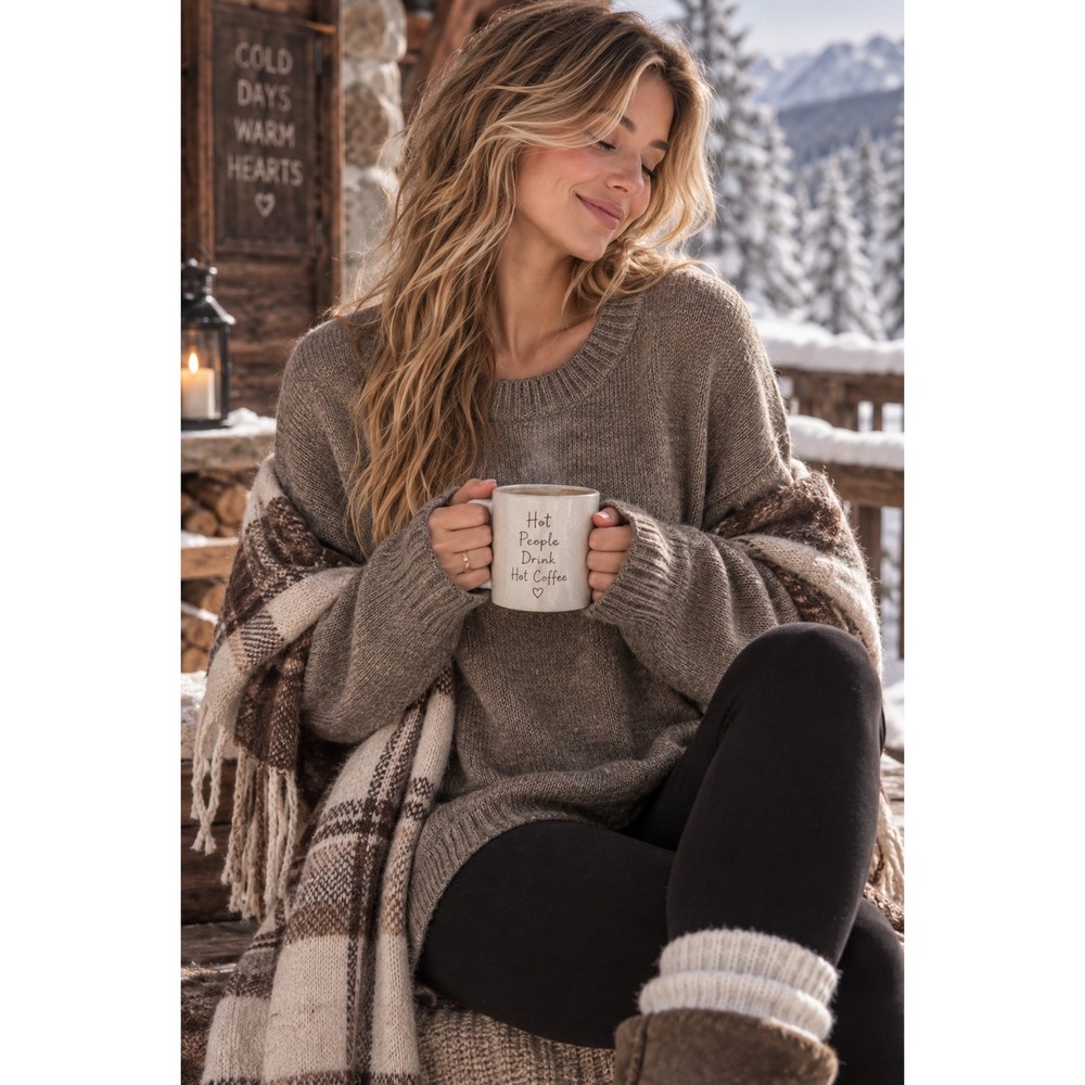 Rails Juno Hazelnut Brown Wool Cashmere Silk Crewneck Sweater Large 821-303-2784